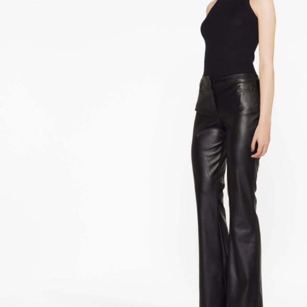 BRAND NEW Bootcut faux-leather trousers
